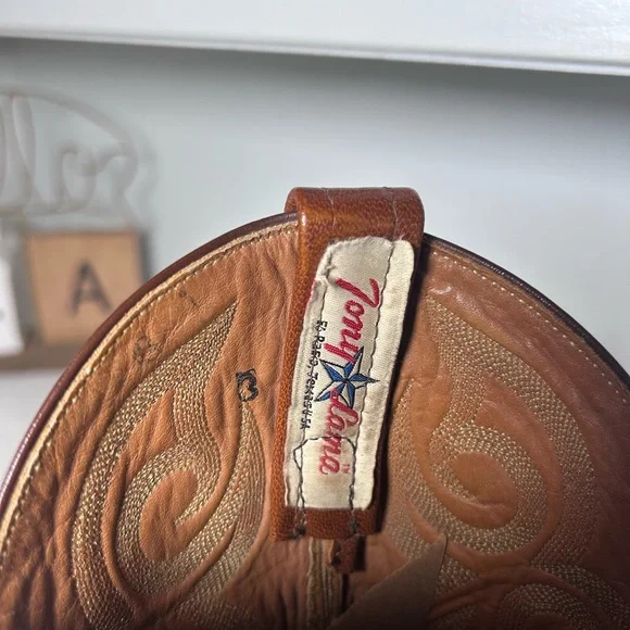 Vintage Tony Lama Western Boots Brown Leather | Men’s 8D Women’s 9–9.5 - Picture 7 of 8
